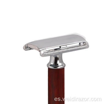 Maquinilla de afeitar de metal para hombres con cuchilla de doble filo triple
